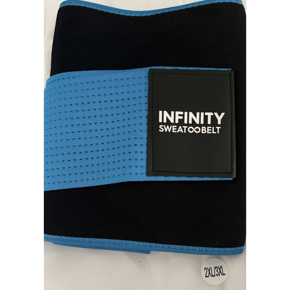 Infinity Hoop Sweat Belt Waist Trimmer Blue Womens 2XL/3XL Ab Trainer Fitness